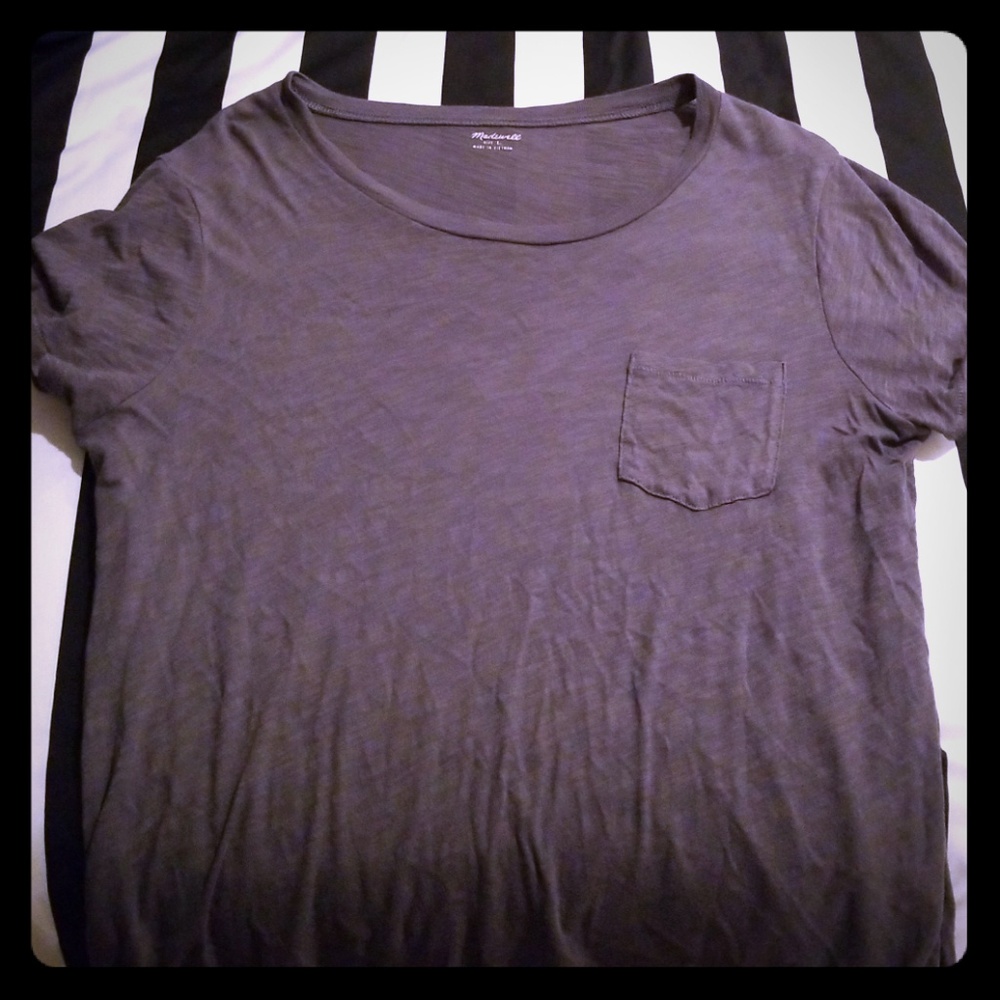 Madewell gray pocket tee L